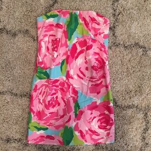 Floral Print Strapless Lilly Pulitzer Dress